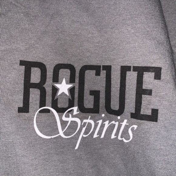 Bayside Heavy Weight "Rogue Spirits" Graphic T-Shirt L Gray USA - Picture 3 of 6